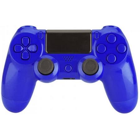 PS4 controller replacement shell set polished blauw